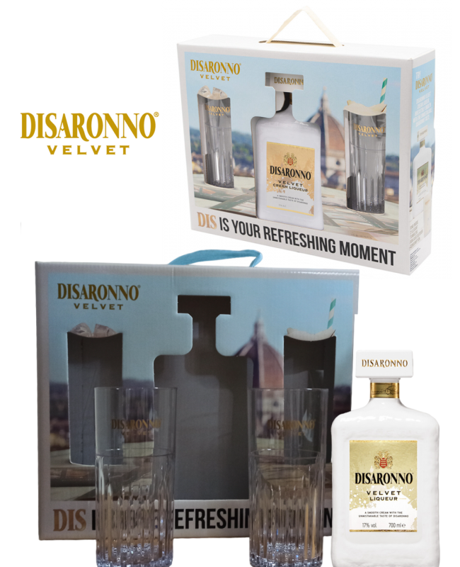 DISARONNO VELVET CL 70 CON BICCHIERI