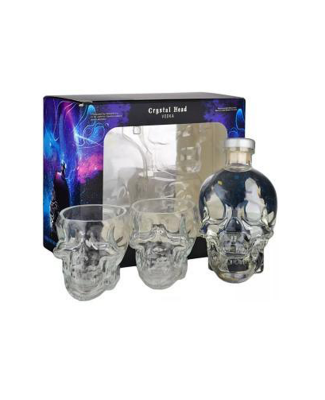 VODKA CRYSTAL HEAD CL 70 + 2 BICCHIERI TESCHIO