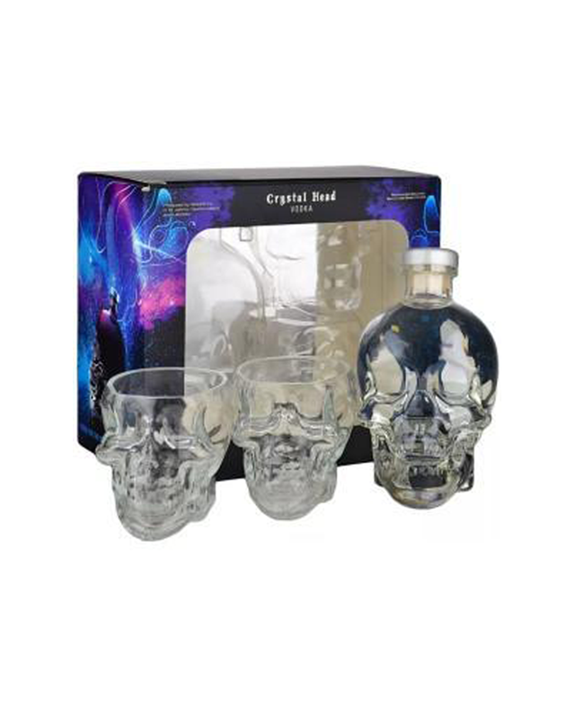 VODKA CRYSTAL HEAD CL 70 + 2 BICCHIERI TESCHIO