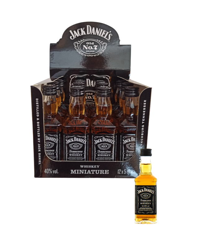WHISKY JACK DANIEL'S MIGNON CL 5 CONFEZIONE DA 12 BOTTIGLIETTE