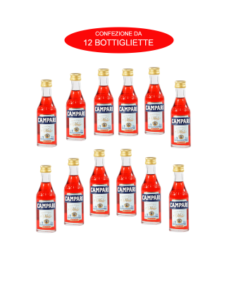 CAMPARI BITTER MIGNON CL 5 CONFEZIONE DA 12 BOTTIGLIETTE