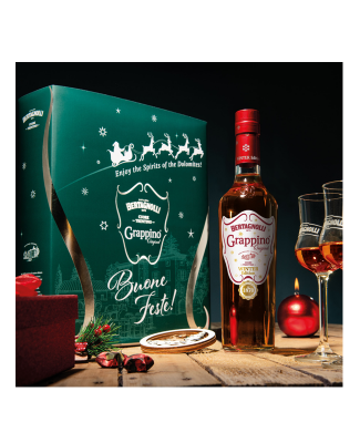 BERTAGNOLLI GRAPPINO ORIGINAL WINTER EDITION CL. 50  COFANETTO NATALE CON 2 CALICI GRAPPA