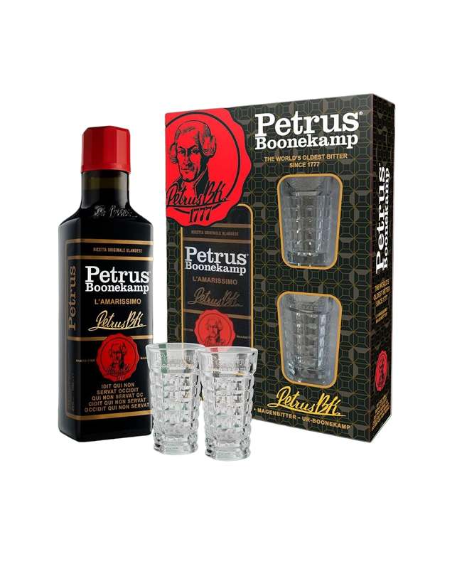 AMARO PETRUS CL 70 CON 2 BICCHIERI