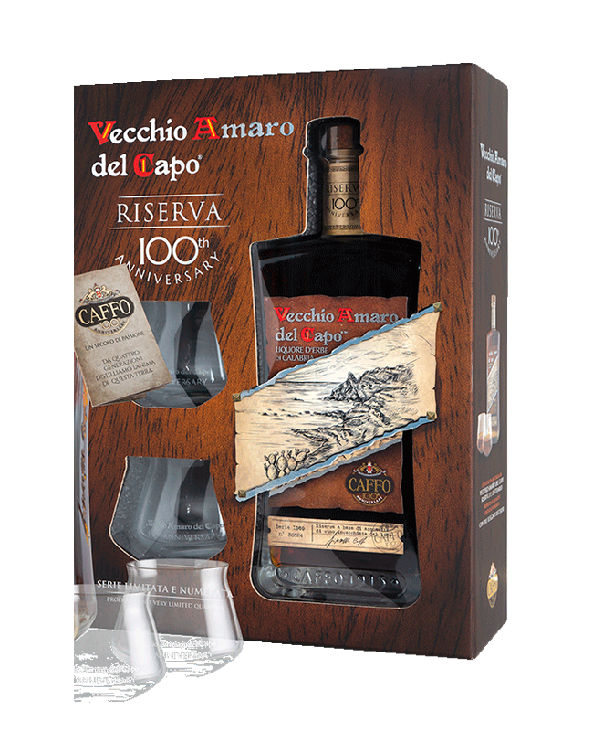 VECCHIO AMARO DEL CAPO RISERVA CL 70 + 2 BICCHIERI
