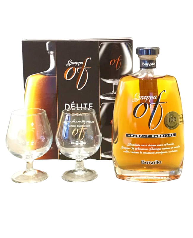 BONOLLO DELITE BALLOON EDITION GRAPPA OF AMARONE BARRIQUE CL 35 + 2 BALLOON