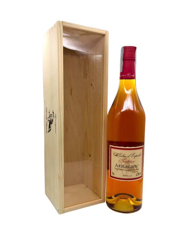 COGNAC ARMAGNAC CHEVALIER CL 70 CON ASTUCCIO IN LEGNO