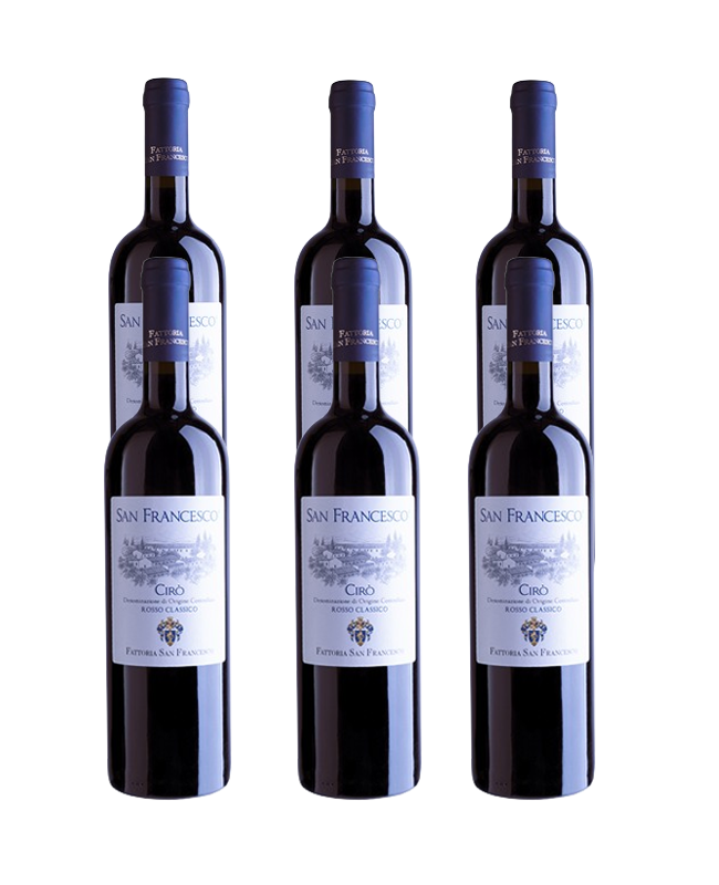 FATTORIA SAN FRANCESCO CIRÒ ROSSO DOC 6 BOTTIGLIE CL 75