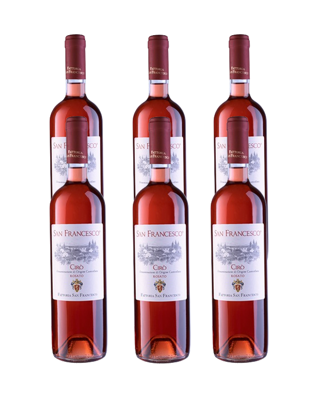 FATTORIA SAN FRANCESCO CIRÒ ROSATO DOC 6 BOTTIGLIE CL 75