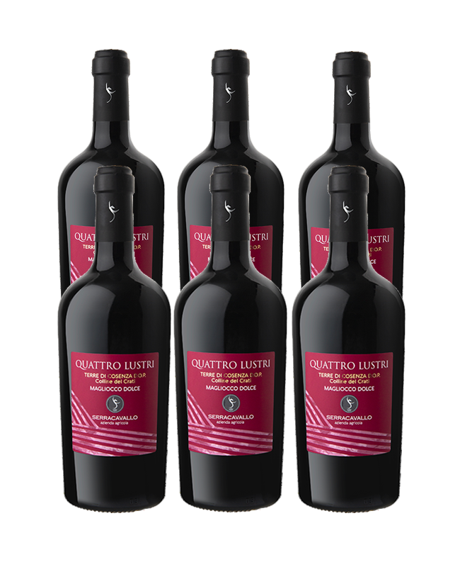 SERRACAVALLO QUATTRO LUSTRI ROSSO MAGLIOCCO DOP TERRE DI COSENZA COLLINE DEL CRATI 6 BOTTIGLIE CL 75